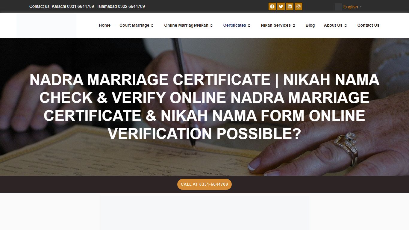 NADRA Marriage Certificate Online Check/Verify | Nikah Nama Check Online